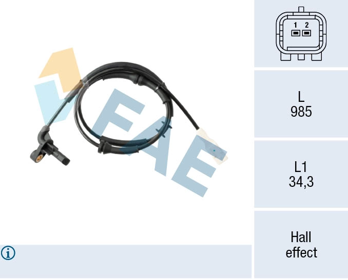 Sensor, wheel speed (78607)