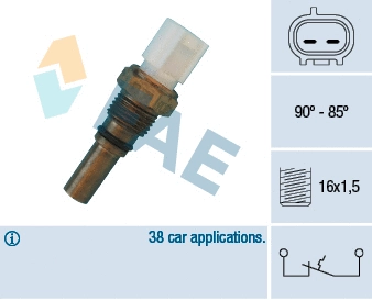 Temperature Switch, radiator fan (36540)