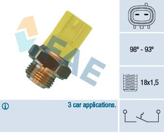 Temperature Switch, radiator fan (36500)