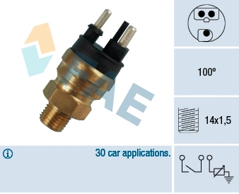 Sensor, coolant temperature (34310)