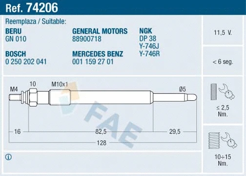 Glow Plug (74206)