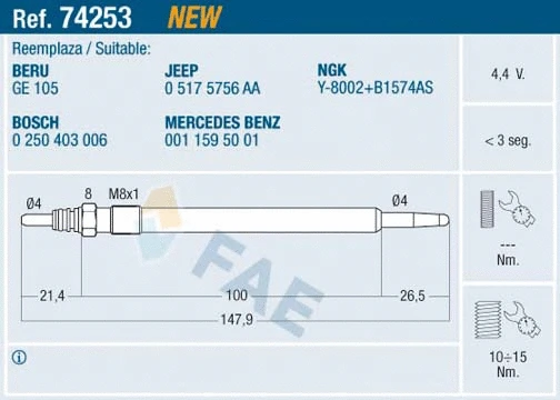 Glow Plug (74253)