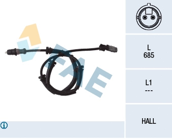 Sensor, wheel speed (78095)