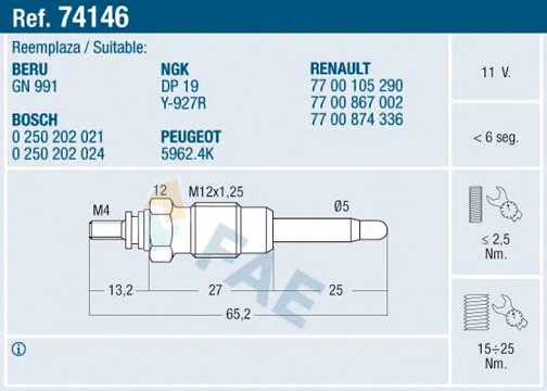 Glow Plug (74146)
