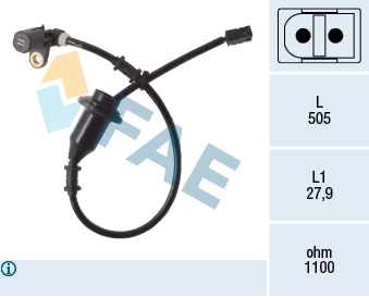 Sensor, wheel speed (78497)