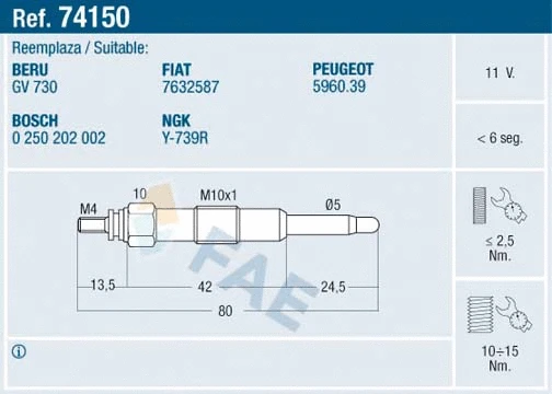 Glow Plug (74150)
