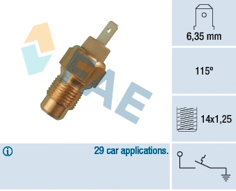 Temperature Switch, coolant warning lamp (35200)