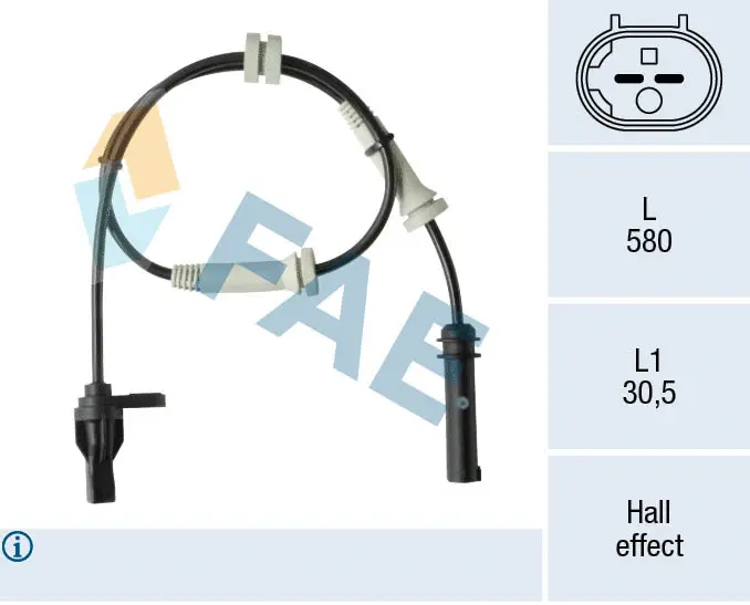 Sensor, wheel speed (78523)