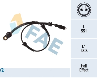 Sensor, wheel speed (78297)