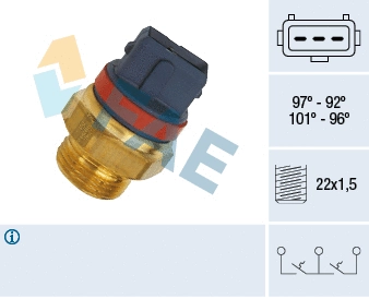 Temperature Switch, radiator fan (37930)