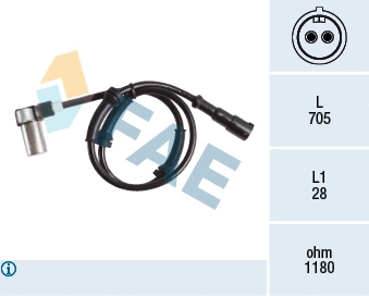 Sensor, wheel speed (78128)