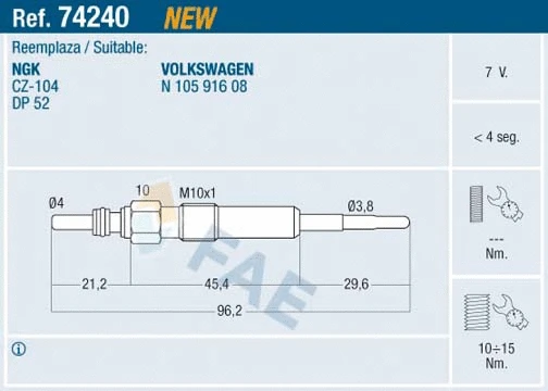 Glow Plug (74240)
