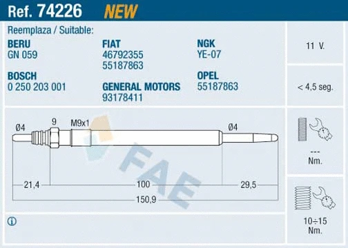 Glow Plug (74226)