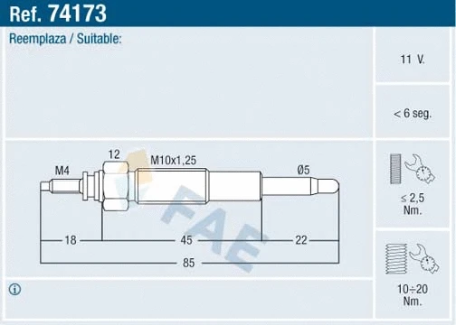 Glow Plug (74173)
