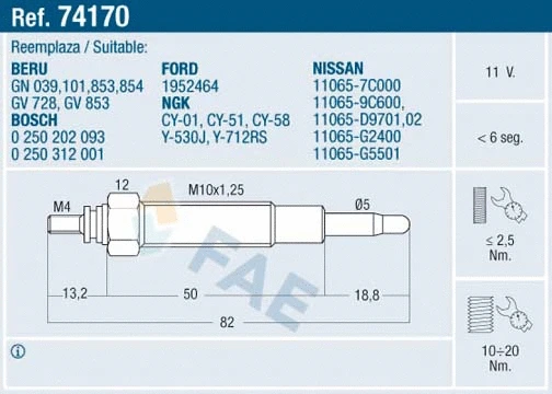 Glow Plug (74170)