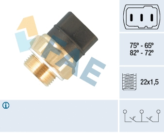 Temperature Switch, radiator fan (37826)