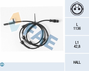 Sensor, wheel speed (78159)