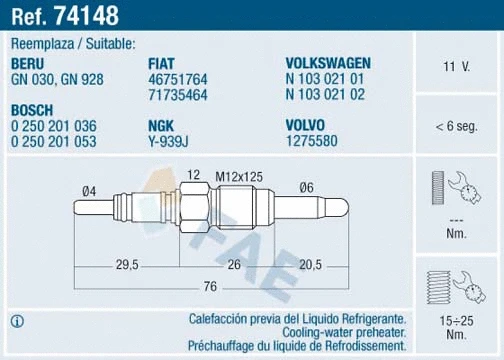 Glow Plug (74148)