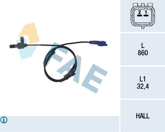 Sensor, wheel speed (78116)