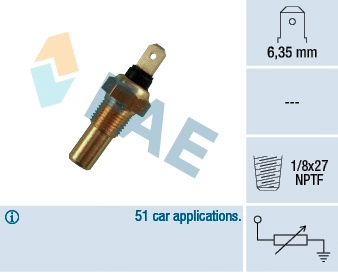 Sensor, coolant temperature (31390)