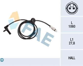 Sensor, wheel speed (78254)