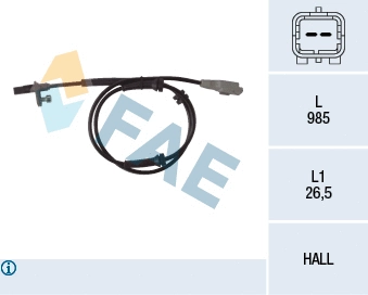 Sensor, wheel speed (78118)