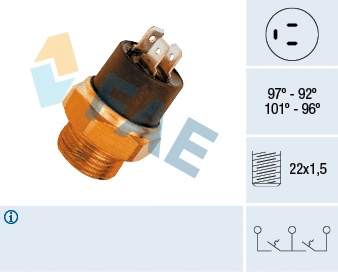 Temperature Switch, radiator fan (37860)