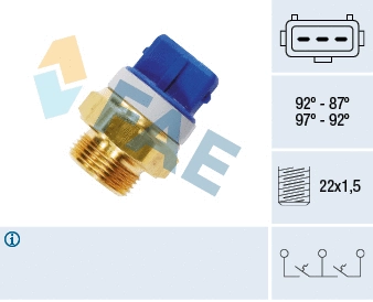 Temperature Switch, radiator fan (37920)