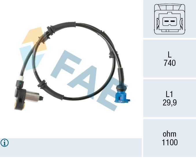 Sensor, wheel speed (78563)