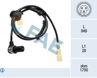 Sensor, wheel speed (78533)