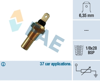 Sensor, coolant temperature (31630)
