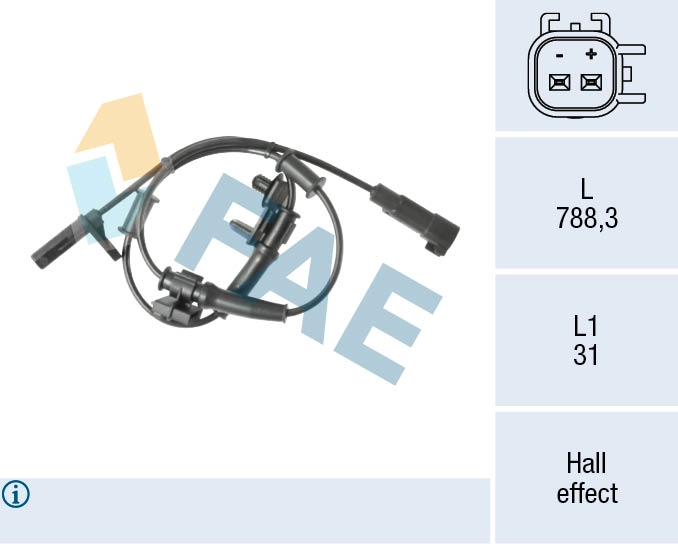 Sensor, wheel speed (78623)