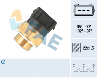 Temperature Switch, radiator fan (37823)