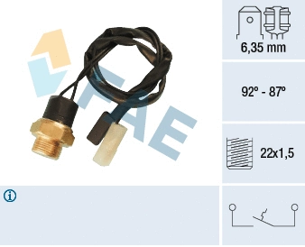 Temperature Switch, radiator fan (37500)