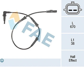 Sensor, wheel speed (78314)