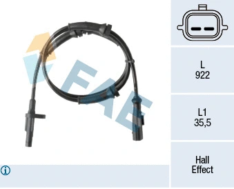 Sensor, wheel speed (78513)