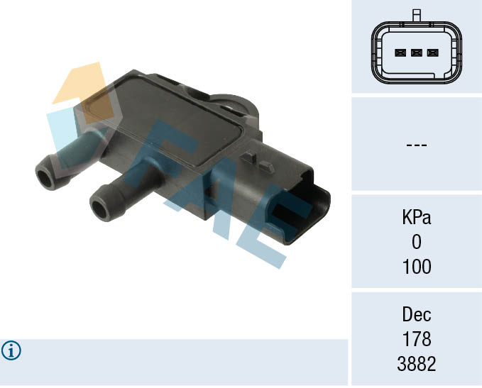 Sensor, exhaust pressure (16162)