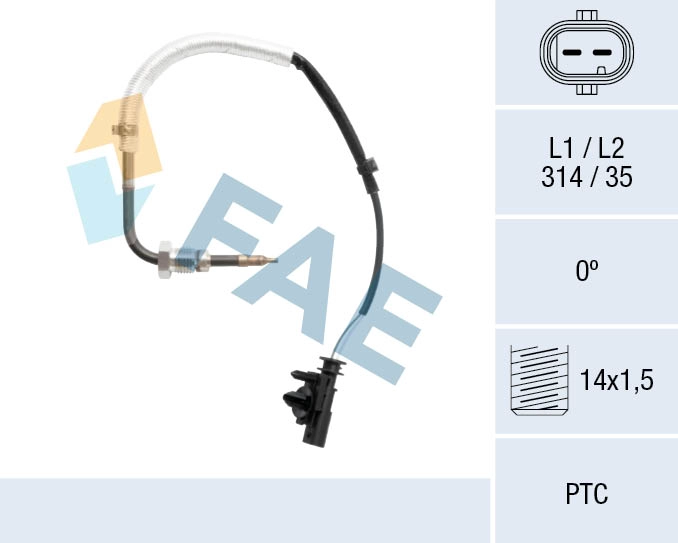 Sensor, exhaust gas temperature (68104)