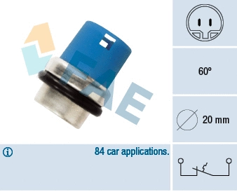 Temperature Switch, coolant warning lamp (35300)