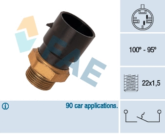 Temperature Switch, radiator fan (36190)