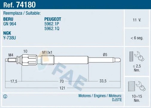 Glow Plug (74180)