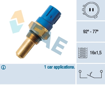 Temperature Switch, radiator fan (36380)