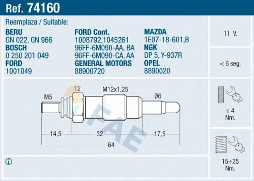 Glow Plug (74160)