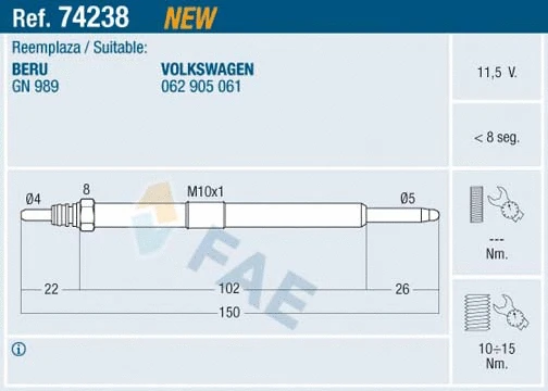 Glow Plug (74238)