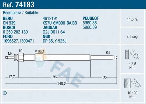 Glow Plug (74183)