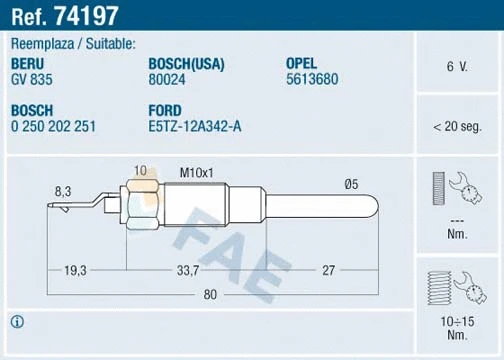 Glow Plug (74197)