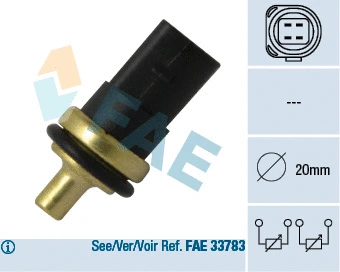 Sensor, coolant temperature (33781)