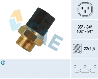 Temperature Switch, radiator fan (38180)