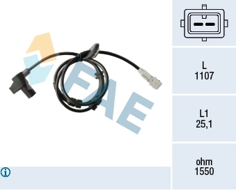 Sensor, wheel speed (78372)