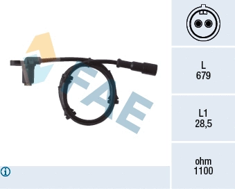 Sensor, wheel speed (78006)